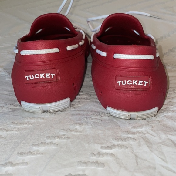 EUC Men's 10 Tucket Red Giller Boat Shoe Slip Resistant Non-Marking - Picture 5 of 9